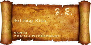 Hollósy Rita névjegykártya