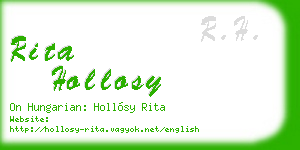 rita hollosy business card